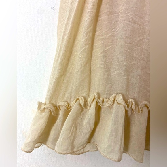 Miss Lili Womens Cream One shoulder Ruffle Dress SzL (sku331) - Picture 3 of 14